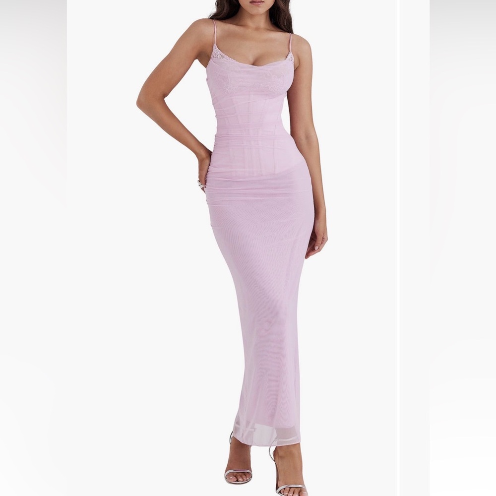 House of CB Nalini Mesh Corset Dress